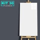 Kit 30 Placas Adesiva Autocolante Revestimento 3D Marmorizado Branco Super White