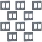 Kit 30 Placas Cinza 4x4 Para 6 Interruptores Pial 8533