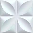 Kit 30 Placas Decorativas 3 D Pétalas Branco 50x50 Cm Kit 30 Placas Decorativas 3 D Pétalas Branco 50x50 Cm