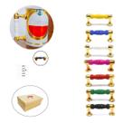 Kit 30 Puxador Caneca Lata Cerveja Artesanal Haste Dourada