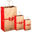 Kit 30 sacola kraft laço p m gg 10 cada bolsa lembrancinha