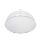 Kit 30 Tela Protetora para Alimento Cúpula Redonda de Metal Branca com Alça Lyor 30x12cm