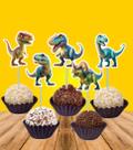 Kit 30 topper para doces Dinossauro, topper para docinho dino baby, festa de aniversário