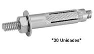 Kit 30 Un - Parafuso Chumbador Prisioneiro 1/4 x 65mm