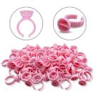 Kit 300 Anéis Batoque Rosa AB1 Henna Cílios Micropigmentação Lash Designer Olhos Beleza Estética Sobrancelha