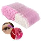 Kit 300 Escovinhas Com Glitter + 300 Pincel De Batom Extensão Cílios