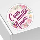 Kit 300 Etiquetas Adesiva Personalizada Para Embalagem 3x3cm Kit 300 Etiquetas Adesiva Personalizada Para Embalagem 3x3cm