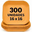 Kit 300 Formas Quadrada De Airfryer Descartável Antiaderente De Papel Manteiga Cozinha 16x16x4,5cm
