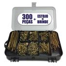 Kit 300 Parafusos Chipboard Philips e Buchas + Maleta