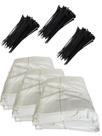 Kit 300 Sacos de Silagem Material 100% Virgem + Abraçadeira de Nylon