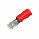 Kit 300 Terminal Elétrico Pré Isolado Macho 0,5 a 1,5mm Vermelho