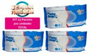 KIT 300 UNIDADES TOALHA UMEDECIDA MANU BABY PREMIUM pct 100 FLS CADA 20X13