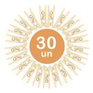 Kit 30un Mini prendedor pregador grampos madeira natural