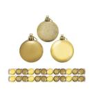 Kit 32 Bolas Natal Mista Dourada Glitter Fosca Lisa 2,5cm Pendente Árvore Enfeite Kit 32 Bolas Natal Mista Dourada Glitter Fosca Lisa 2,5cm Pendente Árvore Enfeite