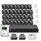 Kit 32 Camera de Segurança Infravermelho Hd Dvr Intelbras 32ch c/hd 3tb