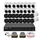 Kit 32 Câmeras Intelbras 1120b G7 Dvr Intelbras Mhdx 32 Canais Alta Resolução c/ Acessórios
