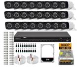 Kit 32 Cameras Segurança 1080 Full Hd Dvr Intelbras 32ch mhdx Alta Resolução c/ Acessórios Kit 32 Cameras Segurança 1080 Full Hd Dvr Intelbras 32ch mhdx Alta Resolução c/ Acessórios