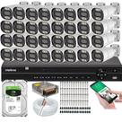 Kit 32 Cameras Segurança 1080p Full Color Colorida Dia e Noite Dvr Intelbras 32ch MHDX 1232 c/hd 6tb