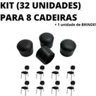 Kit 32 Sapata Ponteira Borracha Protetor 8 Cadeiras 1,6cm 5/8 Polegada Kit 32 Sapata Ponteira Borracha Protetor 8 Cadeiras 1,6cm 5/8 Polegada