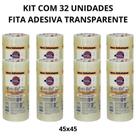 Kit 32un Fita Adesiva 45x45 Transparente Eurocel