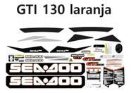 Kit 36 Adesivos SPTS compatível Sea-Doo GTI 130 Laranja