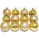 Kit 36 Bolas Douradas Enfeite Natalino Árvore Natal 50mm Kit 36 Bolas Douradas Enfeite Natalino Árvore Natal 50mm