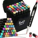 Kit 36 Canetinhas Cores Vibrantes Ponta Dupla Para Colorir - D Presentes