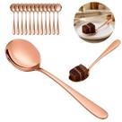Kit 36 Colheres Mesa Posta 20cm Inox Rose Gold Elegante