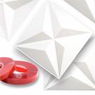 Kit 36 placas 3d pvc ***auto adesiva*** modelo estrelar