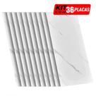 Kit 36 Placas Painel 3D Revestimento Adesivo De Parede Autocolante Mármore 60x30cm