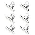 Kit 36 Presilhas Grampo Metal Prata Para Unhas Curvatura C Tamanho Pequeno