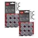 Kit 36 Protetor de Cadeira Feltro Redondo Adesivo Móveis Clink 36 Pçs