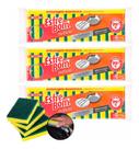 Kit 36 Unid Esponja Multiuso Com Ions De Prata Lava Louças