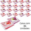 Kit 36 Unidades De Geleia Sabor Morango e Uva Diet Bom Sabor Em Sachê Blister De 15g Para Hotel e Pousada