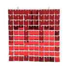 Kit 36 Unidades Painel Decorativo Lantejoula Shimmer Wall Vermelho