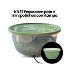 Kit 37 Peças com Pote e Tigelas com Tampa Pronto Para Servir
