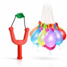 Kit 37 Water Ballon Com Estilingue Para Guerra De Água Brincadeira Piscina Verão Familia