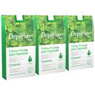 Kit 3cx folhas prontas para depilação corporal hortelã depilflax