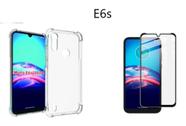 Kit 3D Moto E6i / E6S Capa Anti Impacto Transparente + Película 3D De Vidro Temperado