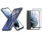 Kit 3D para S21FE - Película 3D de Vidro + Capinha Transparente Anti Impactos Samsung Galaxy S21 FE
