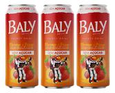 Kit 3Latas Energético Baly Morango E Pêssego Sem Açúcar 473ml
