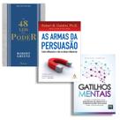 Kit 3livros Físicos, As 48 Leis Do Poder, Robert Greene + Gatilhos Mentais, Gustavo Ferreira + As Armas Da Persuasão
