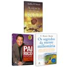 Kit 3livros, Pai Rico, Pai Pobre + A Ciência de Ficar Rico + Os Segredos Da Mente Milionária, Segredos Para Enriquecer, Edição Atualizada