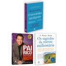 Kit 3livros, Pai Rico, Pai Pobre + Fique Rico Operando Opções + Os Segredos Da Mente Milionária, Segredos Para Enriquecer