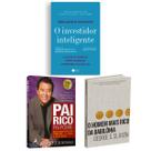 Kit 3livros, Pai Rico, Pai Pobre + O Investidor Inteligente + O Homem Mais Rico da Babilônia, Segredos Para Enriquecer, Edição Atualizada