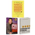 Kit 3livros, Pai Rico, Pai Pobre + O Poder Do Hábito + O Homem Mais Rico da Babilônia, Segredos Para Enriquecer, Edição Atualizada