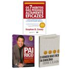 Kit 3livros, Pai Rico, Pai Pobre + Os 7 Hábitos das Pessoas Altamente Eficazes + O Homem Mais Rico da Babilônia, Segredos Para Enriquecer