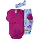 Kit 3pcs Body Calca e Laço Charminho
