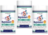 Kit 3un 5magnésios+ B6 Malato Quelato Taurato Cloreto Óxido 60cps Sabor:Sem Sabor Kit 3un 5magnésios+ B6 Malato Quelato Taurato Cloreto Óxido 60cps Sabor:Sem Sabor
