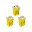Kit 3un Coletor Rígido 1l P/ Perfuro Cortante Descarpack